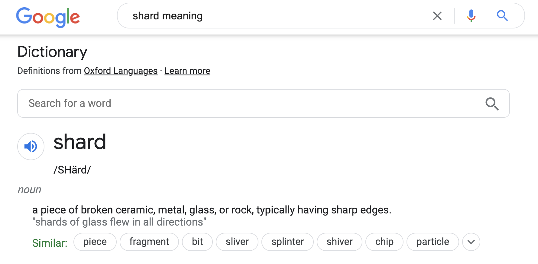 shard-meaning